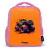 Rainbow Wheels Kinderrugzak - Roze middel -3d