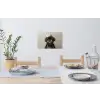 Kokskleding - Zwart - Hondje Muursticker klein -eettafel