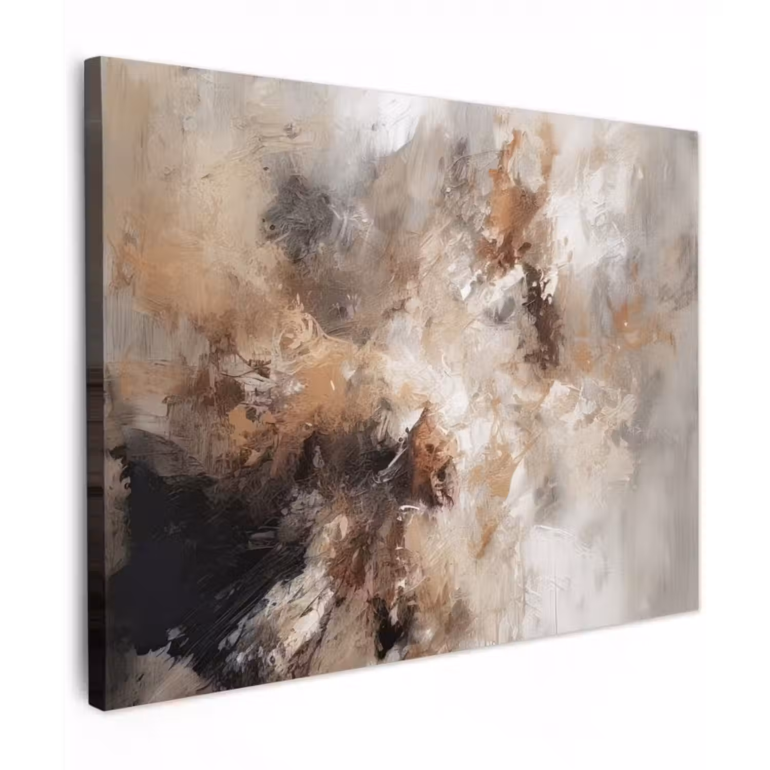 Leinwandbild - Farbe - Abstrakt - Beige - Kunst