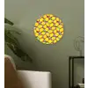 Citroenen - Geel - Stippen - Oranje Wandcirkel kunststof plaat 5mm dik klein 188 -sfeer3