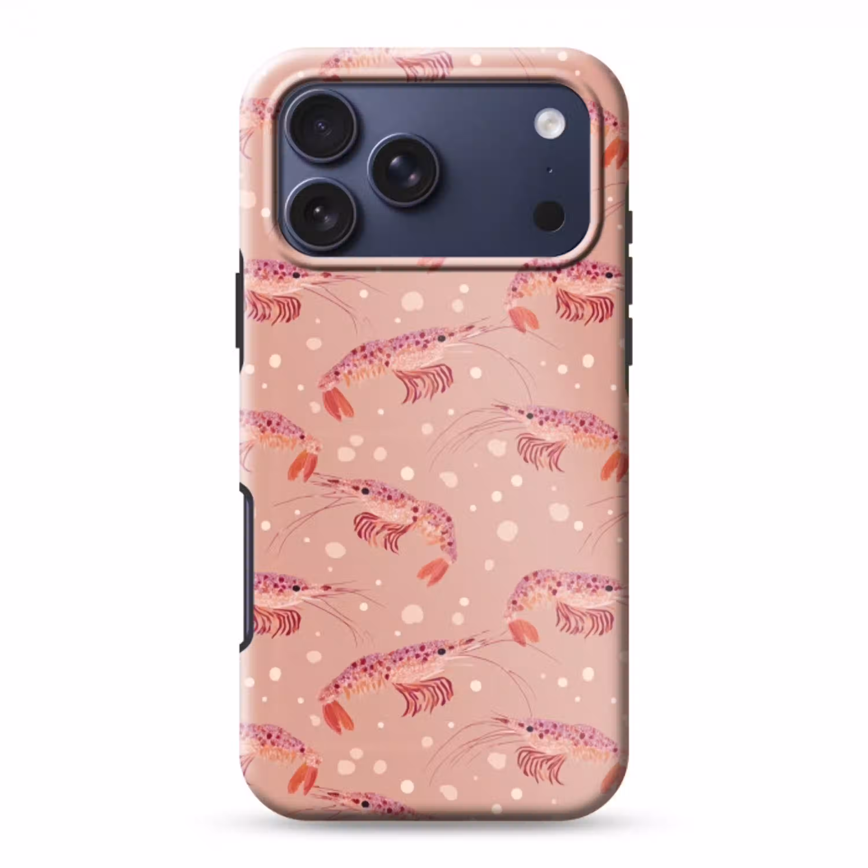 Garnalen - Stippen - Roze Toughcase MagSafe Apple iPhone 17 Pro Max klein 1019 -3d