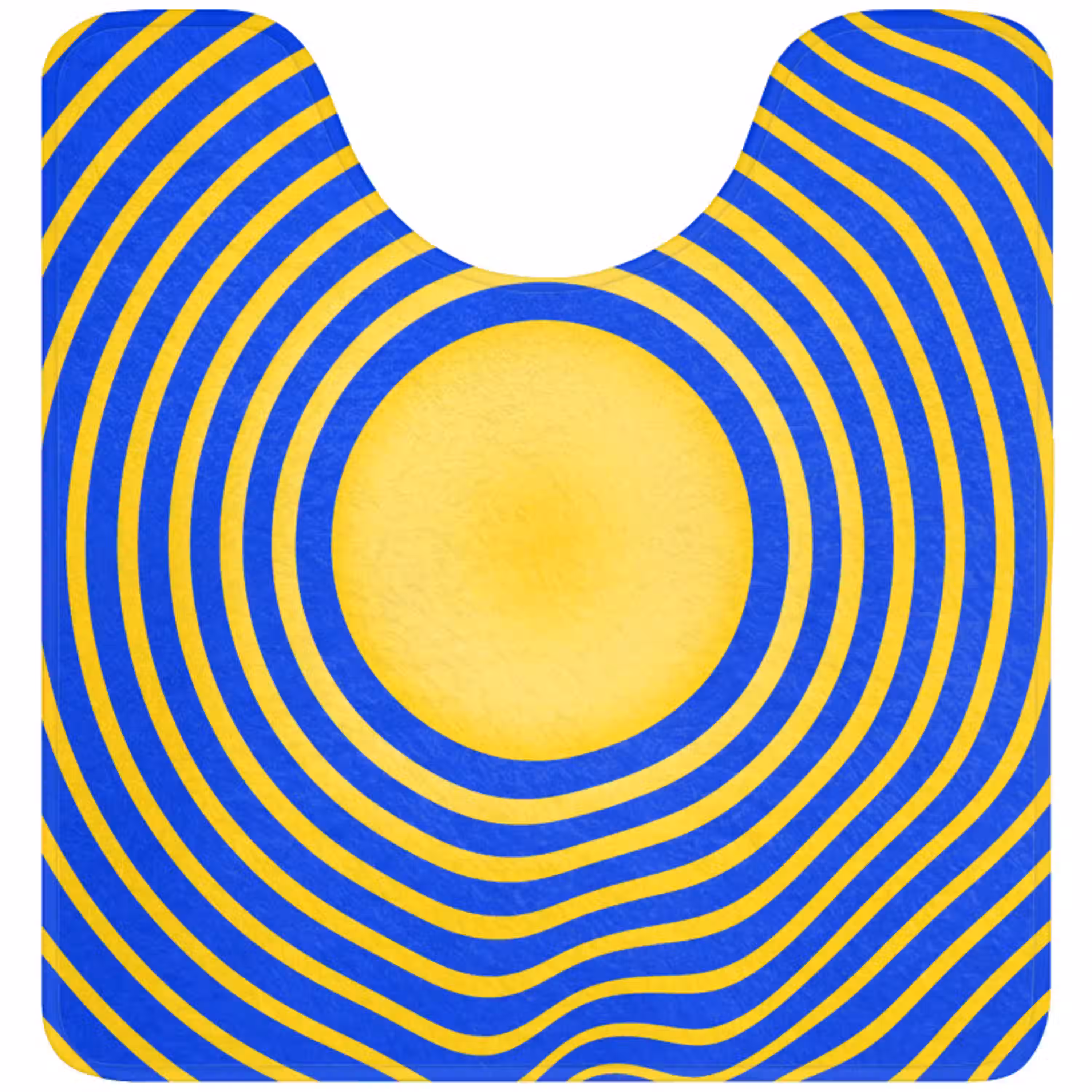 Abstract patroon - Blauw WCmat U-uitsnede middel -3d