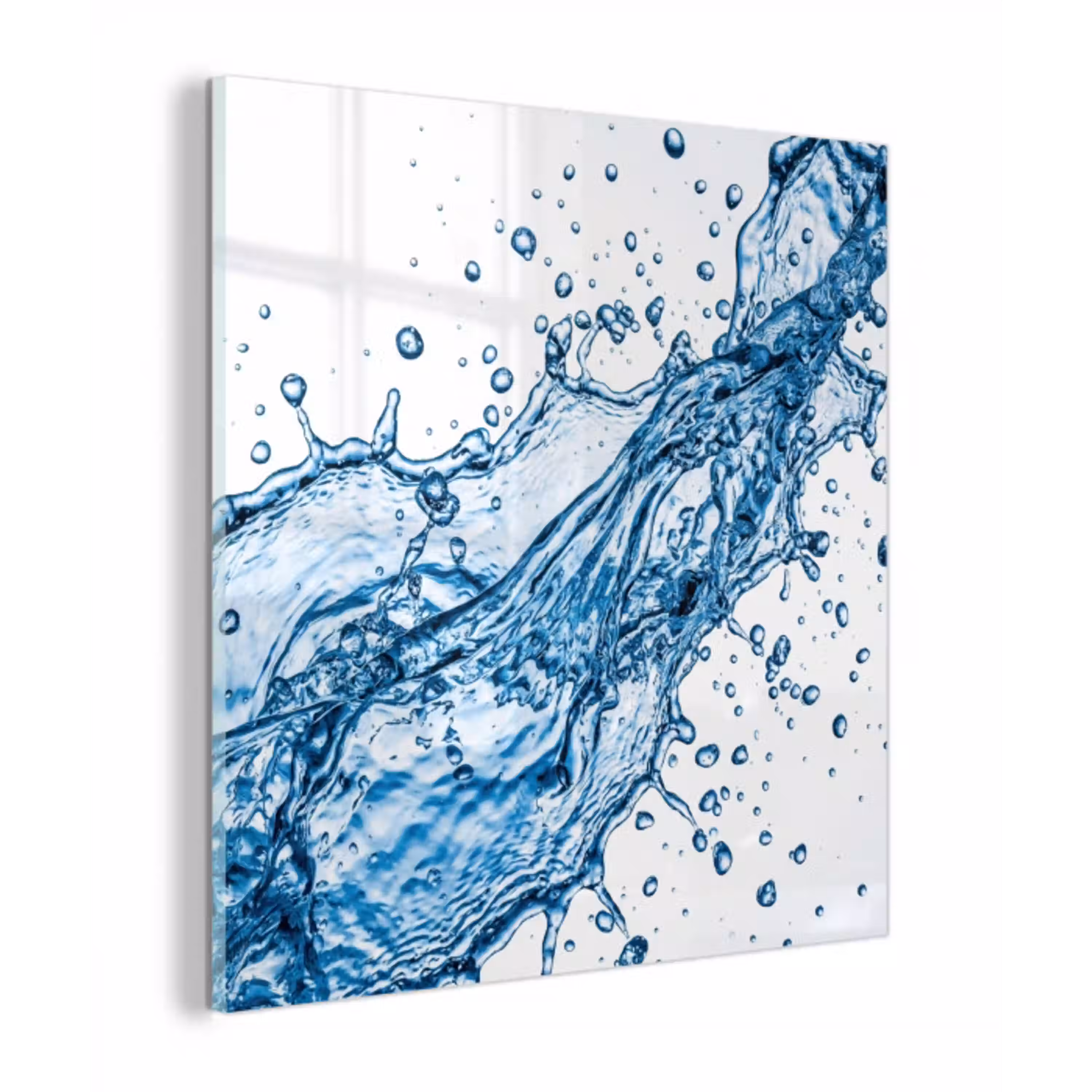 Spash - Water - Blauw plexiglas 5mm klein -z3d