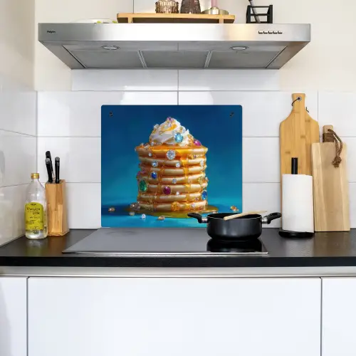 Pannenkoeken - Steentjes - Glitter - Slagroom Inductie beschemer met haakjes middel -sfeer2