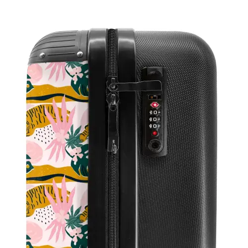 Tropisch tijgerpatroon NBS - Handbagage koffer - Volwassenen Unisex middel -slot