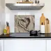 Hartvorm - Getekend - Beige - Zand Inductie beschemer met haakjes middel -sfeer2
