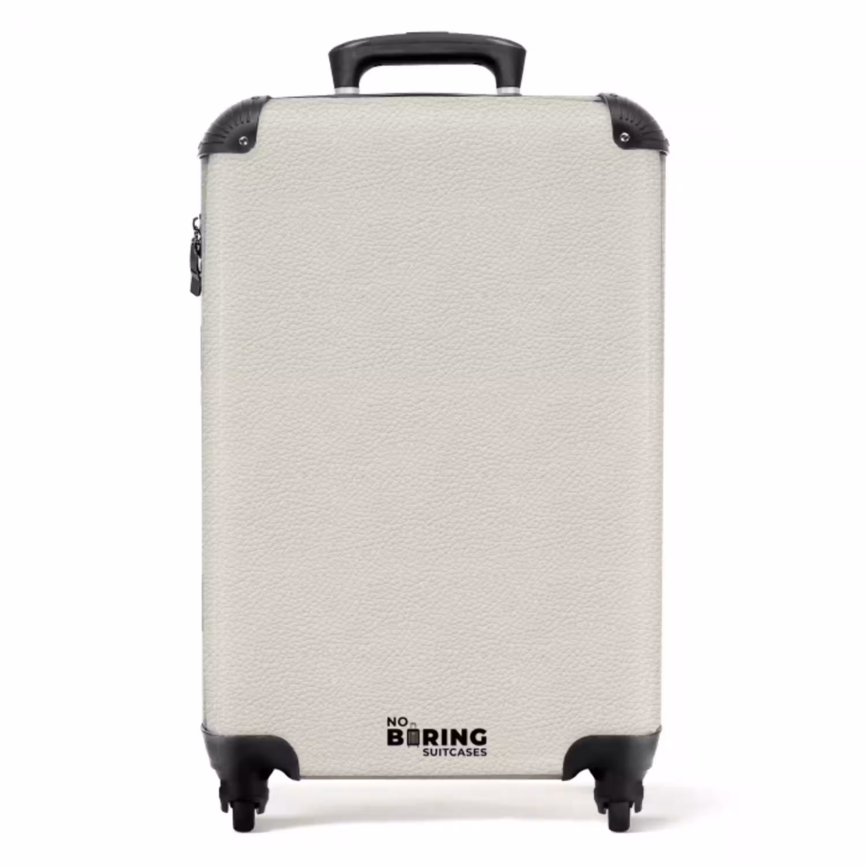 Wit leer patroon NBS - Handbagage koffer - Kinderen Unisex middel -productfoto_recht