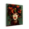 Vrouw - Aardbeien - Frambozen - Bramen - Bessen aluminium wit klein -3d