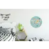 Wereldkaart - Vlinders - Dromerig Wandcirkel aluminium klein -kinderkamer