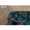 Blauw - Patroon - Retro Placemat vinyl groot 368 -closeup
