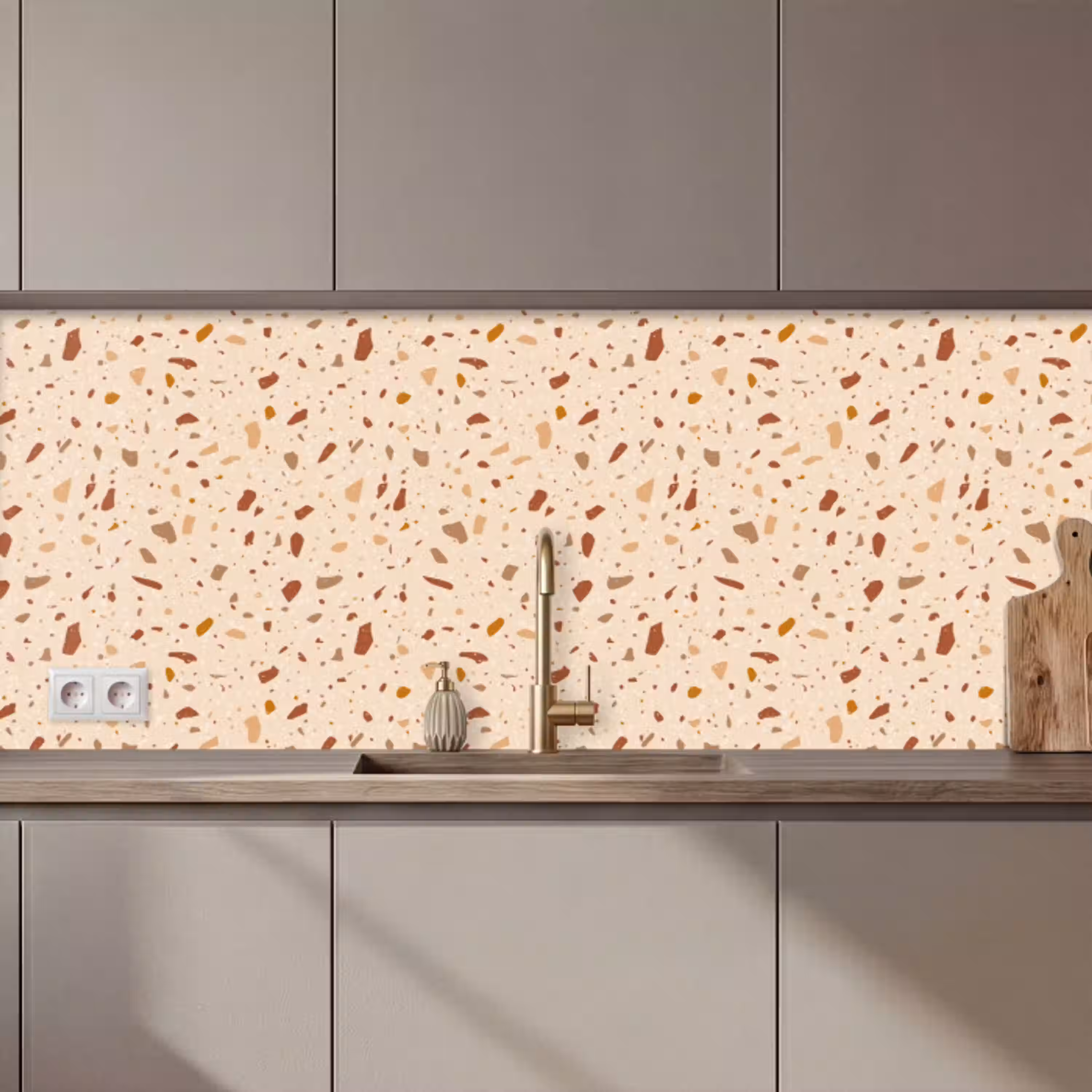 Terrazzo -  Patroon - Kleurrijk - Steen keuken achterwand 2 middel 871 zz_3dshopping