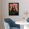 Chimpansee voor graffiti muur fotolijst zwart zonder passe partout klein -sfeer4