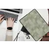 Vlakken - Rustiek - Groen laptophoes neopreen klein 279 -bureau