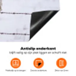 Sneeuwuil - Hek - Sneeuw - Wit Inductie beschermer vinyl 3mm klein -zzzzzzz-td-onderkant
