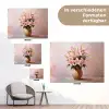 Vaas - Bloemen - Roze tuinposter los doek klein -Xsfeer9_DE