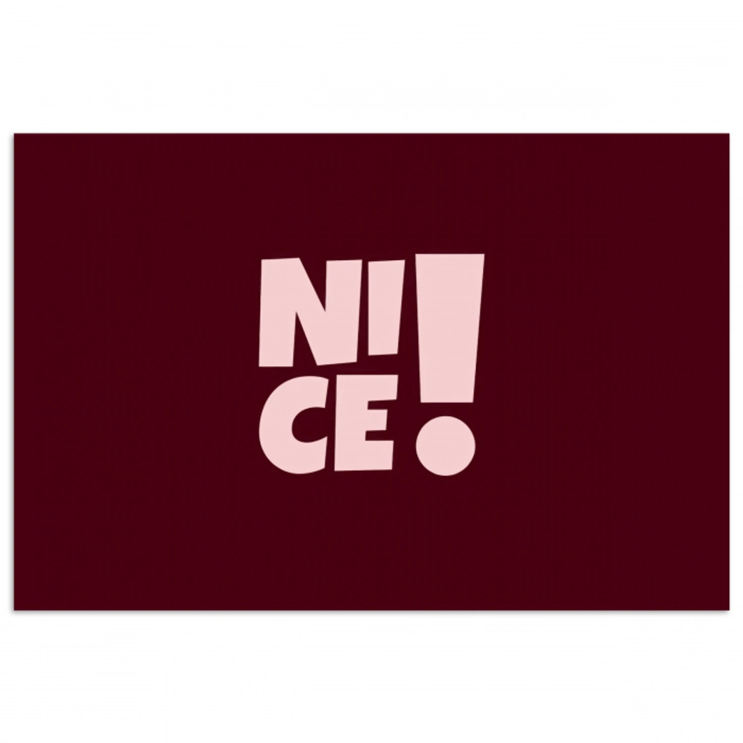 Nice - Uitroepteken - Rood poster papier klein -3d