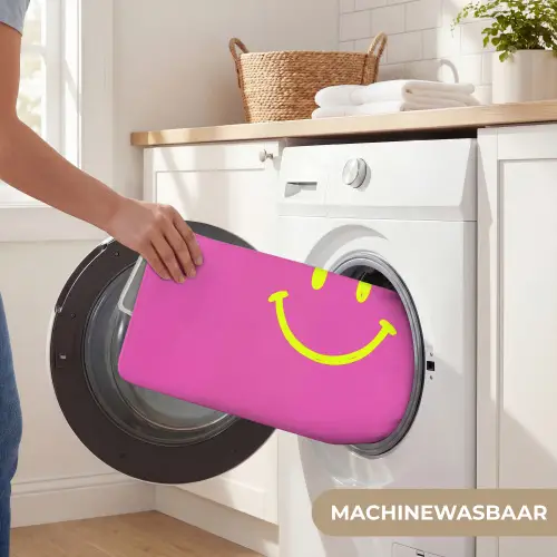 Smiley - Vrolijk - Roze Badmat klein -USP_WasbaarNL