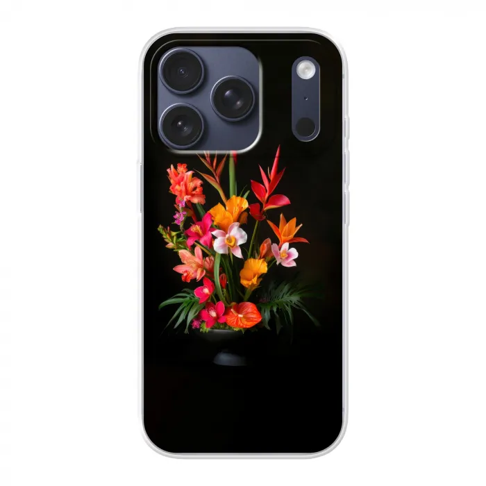 Boeket - Bloemen - Exotisch Telefoonhoesje iPhone 17 Pro klein -3d