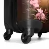 Koffer - Paard - Bloemen - Roze - Natuur - Bos NBS - Handbagage koffer - Unisex middel -wiel