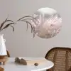 Graspluimen - Wind - Beige - Mistig Wandcirkel behangsticker klein -sfeer3