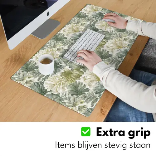 Bladeren - Botanisch - Groen Muismat XXL klein 681 -sfeer3