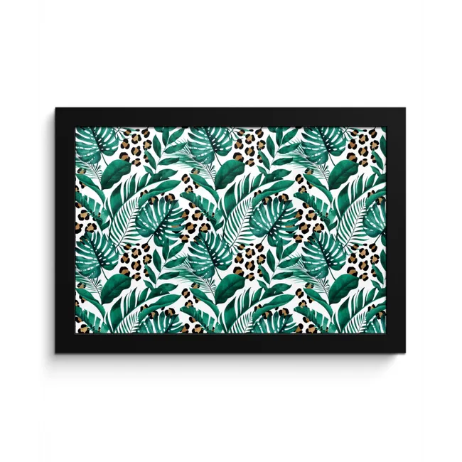 Bladeren - Tropisch - Jungle fotolijst zwart zonder passe partout klein -3d