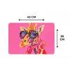 Giraf - Roze - Bril - Sjaal Placemat vinyl groot -specs