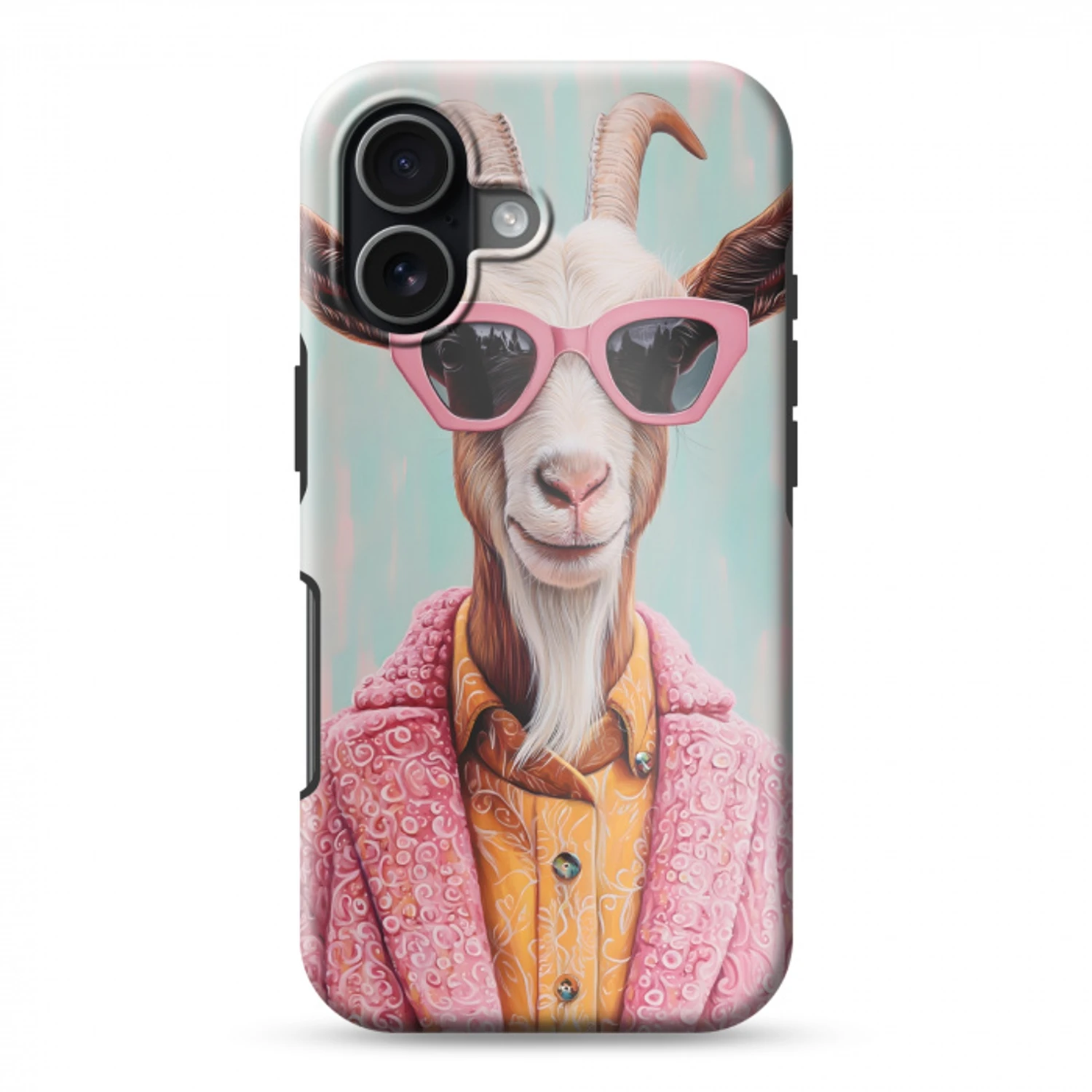 Zonnebril - Roze - Geit - Horen Toughcase MagSafe Apple iPhone 17 klein -3d