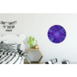 Dynamisch - Ruimte - Kleurrijk Wandcirkel aluminium klein -kinderkamer
