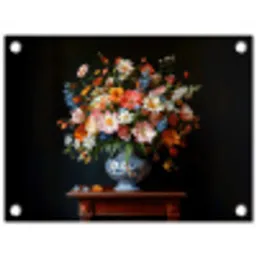 Boeket - Roze - Bloemen - Vaas tuinposter los doek klein -3d