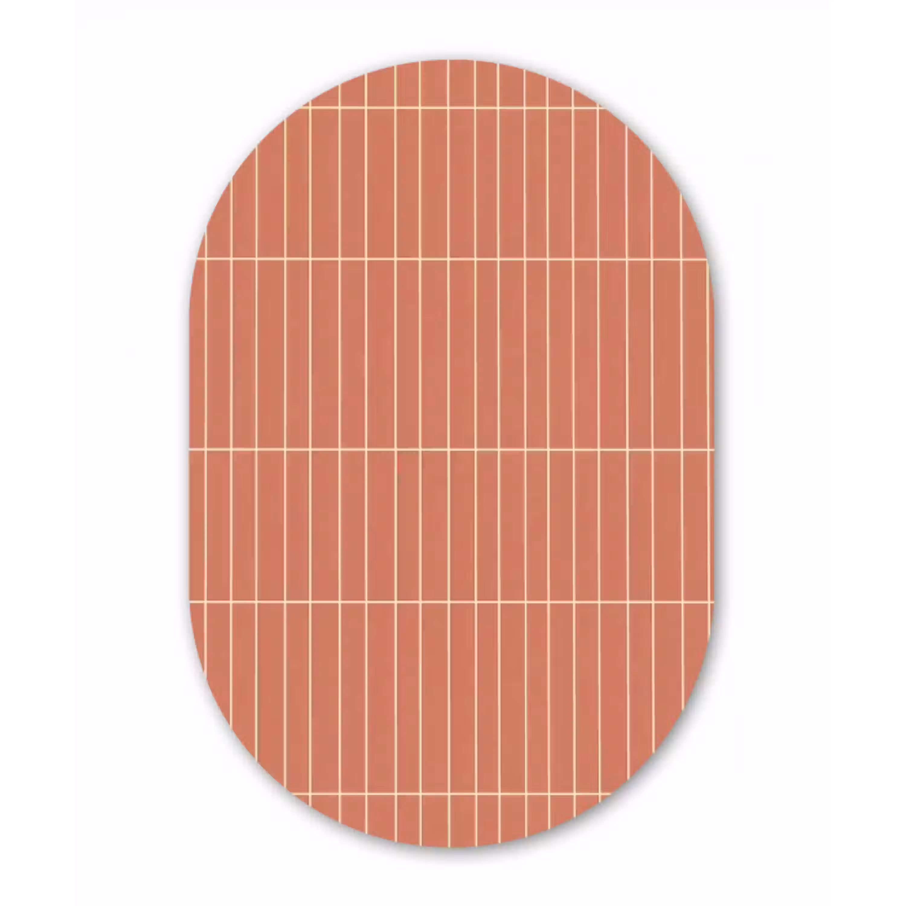 Patroon - Tegels - Terracotta Wandcirkel Ovaal Aluminium middel 839 -3d