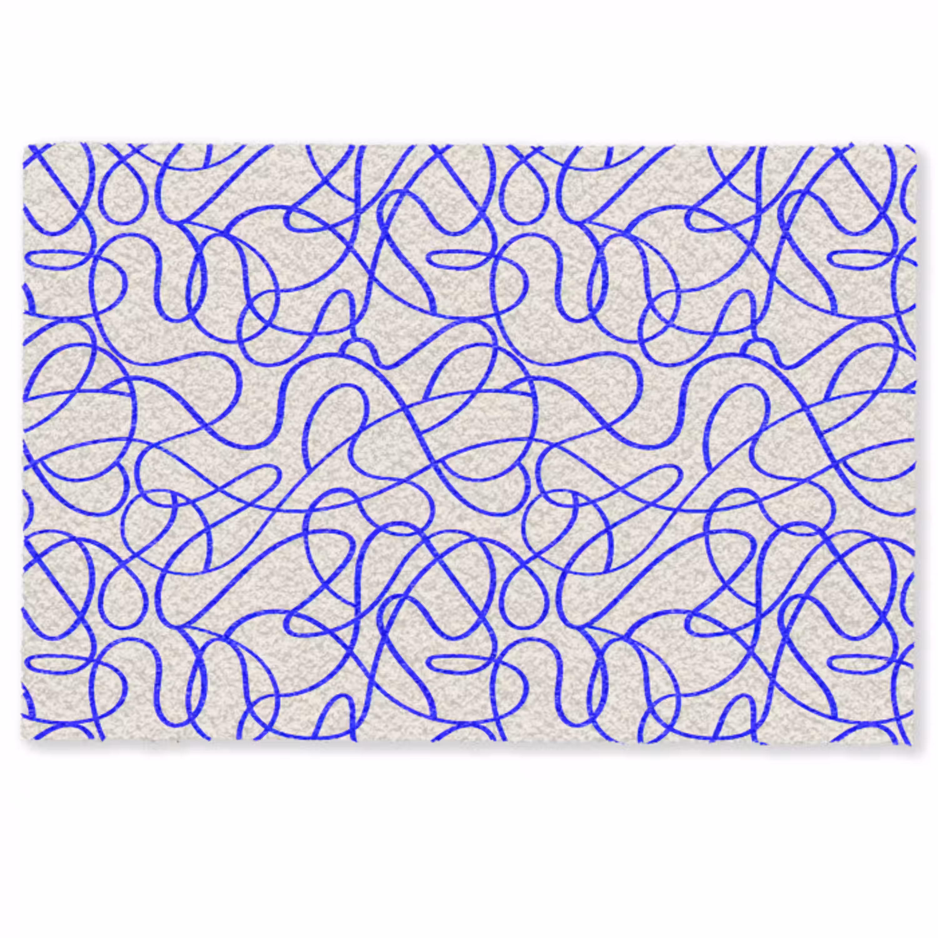 Patronen - Beige - Blauw - Lijnen Deurmat klein 898 -zkaufland3d