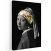 Meisje met de parel - Johannes Vermeer - Goud canvas 2cm klein -z3d