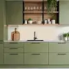 Beige - Effen kleur keuken achterwand 2 middel 871 -sfeer3