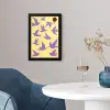 Vogels - Cirkel - Geel - Beweging fotolijst zwart zonder passe partout klein -sfeer4