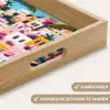 Kleurrijk - Roze - Oranje - Geel - Bloemen Dienblad Rechthoek middel -USP_HandgreepNL