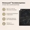 Marmer - Zwart - Goud - Grijs - Marmerstructuur Inductie beschermer vinyl 3mm middel -zzzzzzusp-haakje_DE