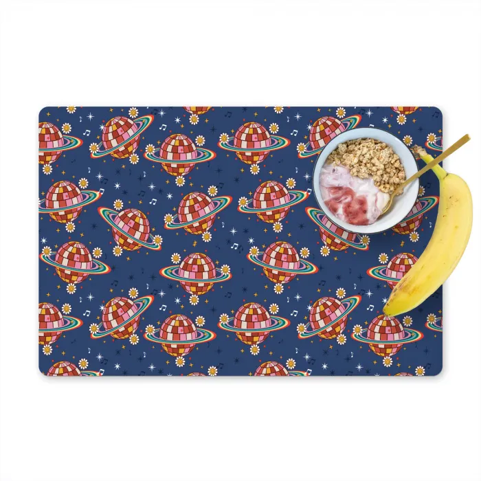 Disco - Blauw - Patroon Placemat vinyl groot 368 -zzzproduct_Kitchenyeah-website