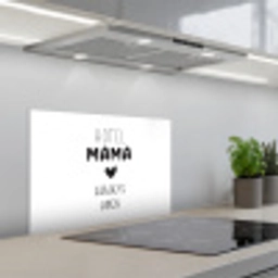 Spreuken - Hotel mama always open - Quotes - Mama keuken achterwand spatscherm klein -3d_schuin