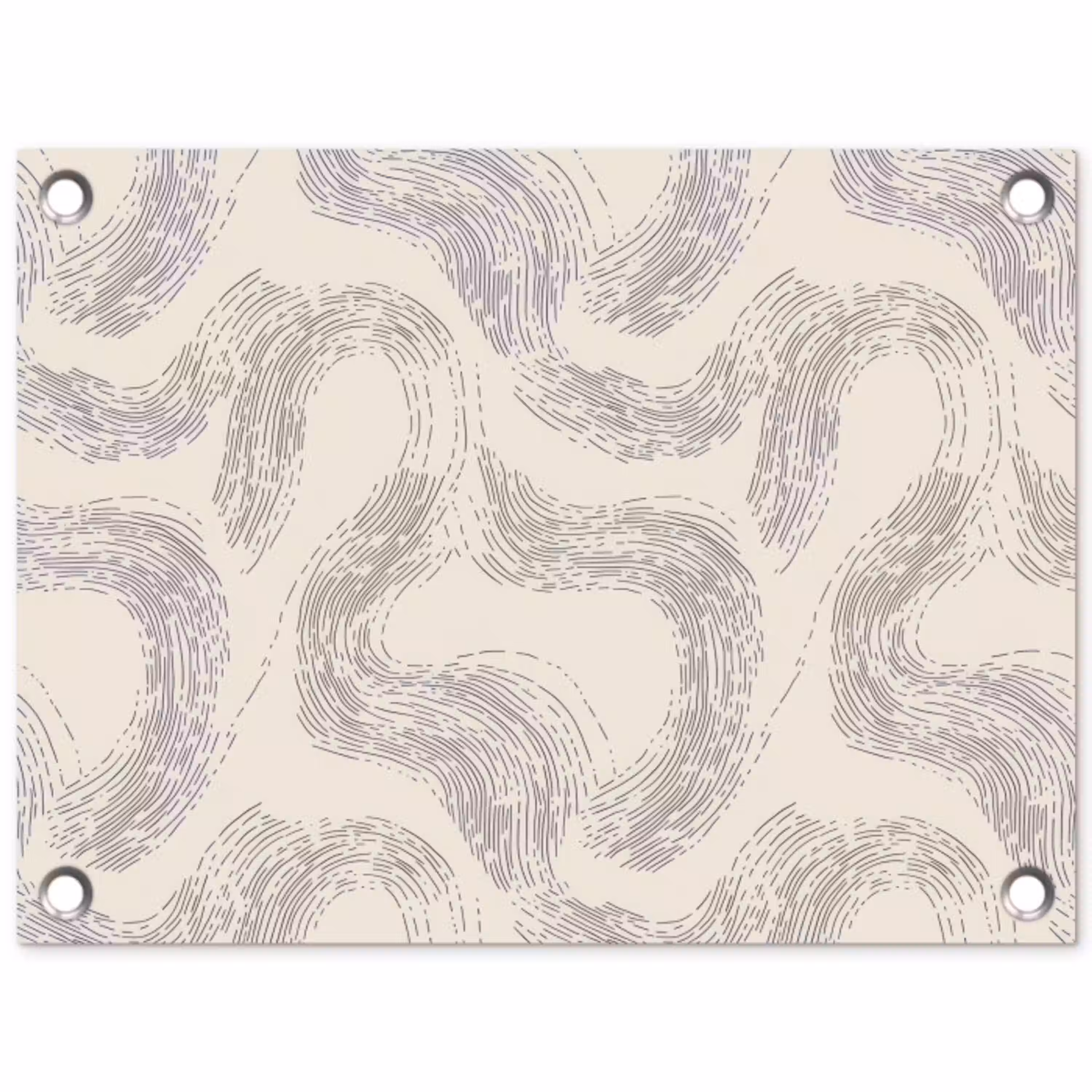 Lijnen - Patroon - Beige - Minimalistisch tuinposter los doek klein 239 -3d