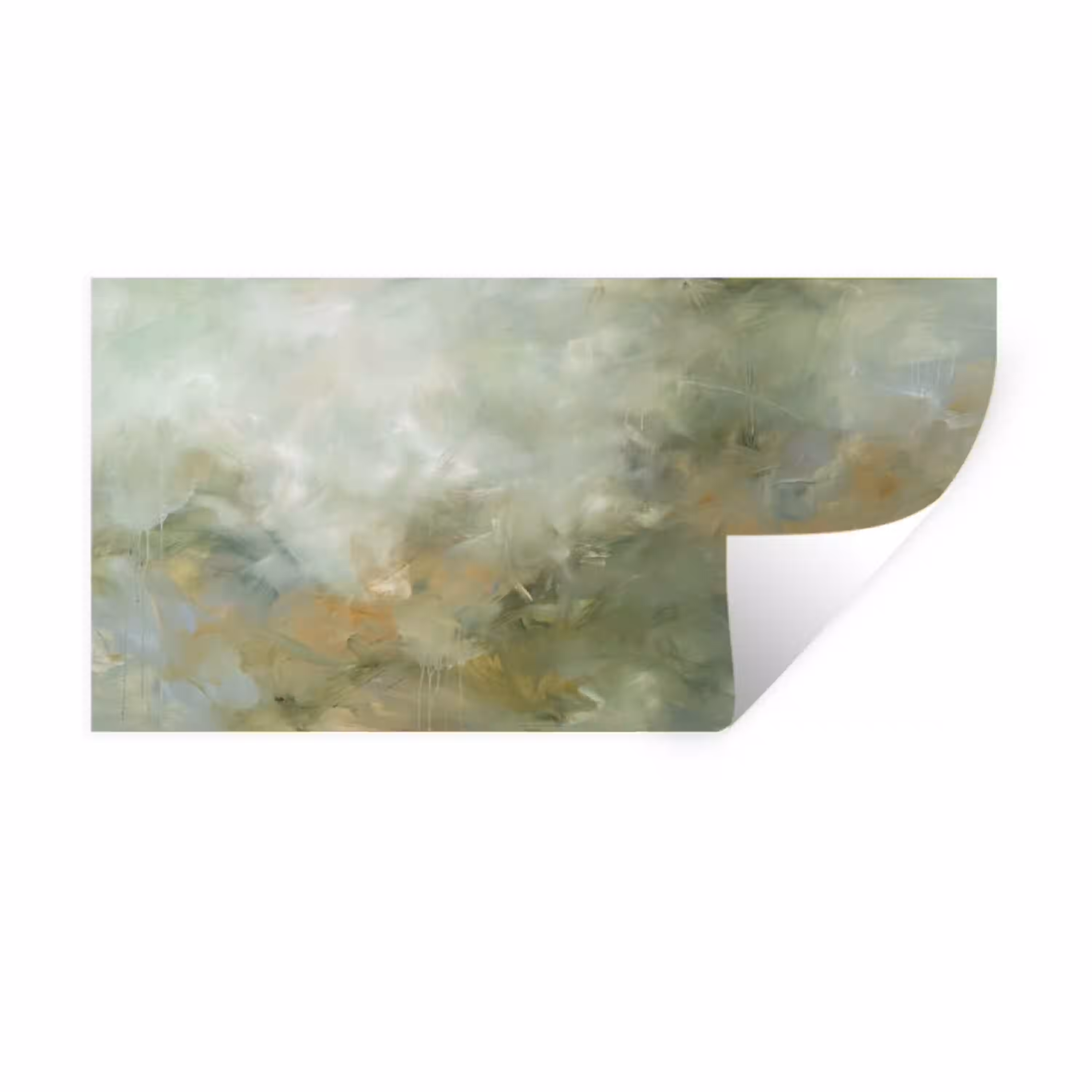 Abstract - Groen - Beige - Modern - Kunst Muursticker klein -3d