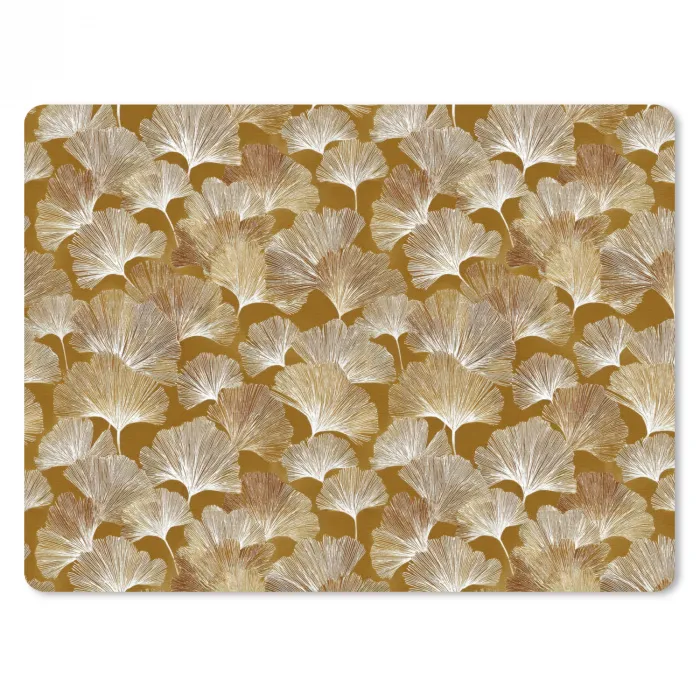 Ginkgo - Bladeren - Goud muismat rubber klein 262 -3d