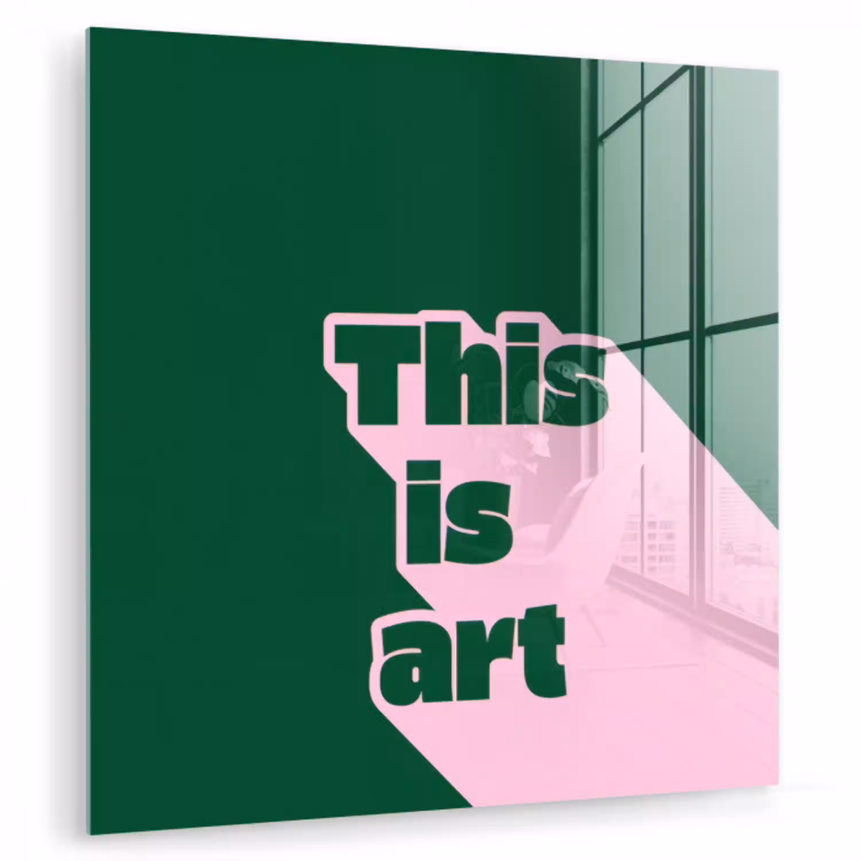 This is art - Schaduw - Roze plexiglas 5mm klein -zzzproduct_nieuw