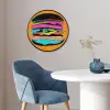 Hamburger - Kleurrijk - Speels Fotolijst rond zonder passe partout klein -sfeer2