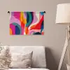 Vormen - Golvend - Abstract - Felroze Wandkleed katoen klein -sfeer4