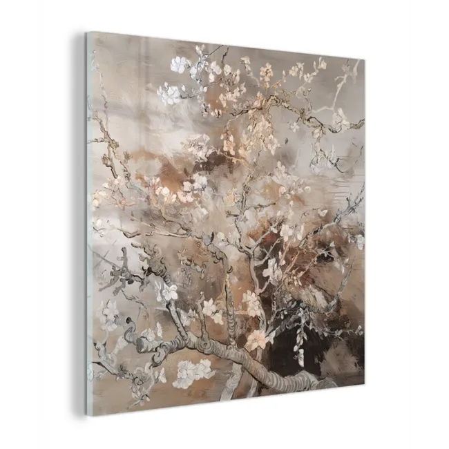 Amandelbloesem - Kunst - Van Gogh - Beige - Abstract plexiglas 5mm klein -z3d