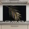Planten - Goud - Zwart - Bladeren - Luxe keuken achterwand spatscherm klein -3d_website