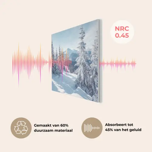 Winterlandschap - Natuur - Berg - Bomen - Sneeuw PET vilt klein -USP_NL