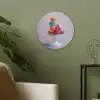 Macarons - Schaal - Pastel - Kleurrijk Akoestische PET Vilt - Rond klein -sfeer2