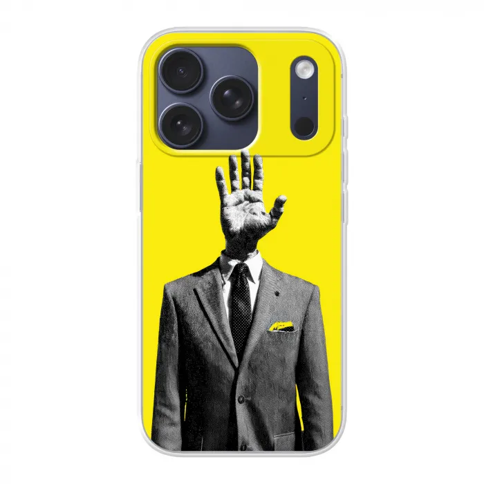 Pak - Hand - Geel Telefoonhoesje iPhone 17 Pro klein -3d
